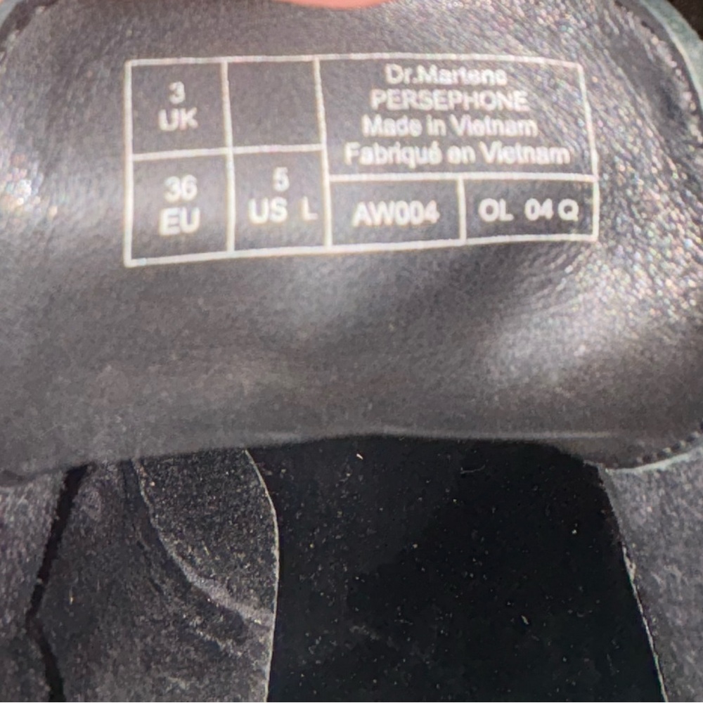 Dr. Martens Persephone Black Leather Platform Heeled Boots | Size 5 - Picture 11 of 16